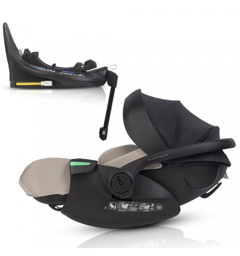 EasyGo Buz XTD Pro - zestaw z bazą, fotelik samochodowy 0-13 kg | Taupe